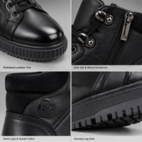 Bottes décontractées pour hommes RADOLFA Premium en cuir de veau véritable avec fermeture éclair latérale, antidérapantes, design italien de luxe