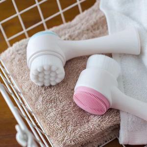 Hot Selling Deep Pore Cleansing Brush Nylon <b>Face</b> Washing Brush with Long Handle Superfine Fibre Soft Facial Brush - Product Image 2
