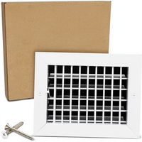 Grille de ventilation réglable en aluminium à simple déflection pour conduit d'air - Plafond/mur - Alimentation en air pour système CVC