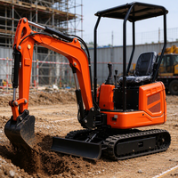Harga Diskon Ce EPA Mini Digger Excavator Hidrolik Mini Alat Berat Penggerak Tanah 1.2 2ton Micro Mini Excavator dengan Bucket Gratis