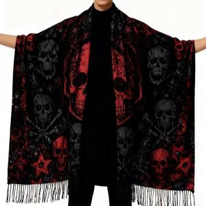 UV in Cashmere cảm thấy Khăn trùm đầu khăn choàng dân tộc khăn quấn khăn Pashmina khăn quàng cổ hoa động vật hai mặt dài khăn tua - Product Image 1