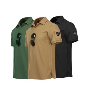 XINYI Polo Shirts Tactical Plain Turn-down Shirt Fast Production Men's Short Sleeve Quick Dry Embroidered Custom Plus Size S-3XL