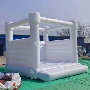 Château gonflable commercial blanc pour mariages, fêtes et baby showers - Product Image 5