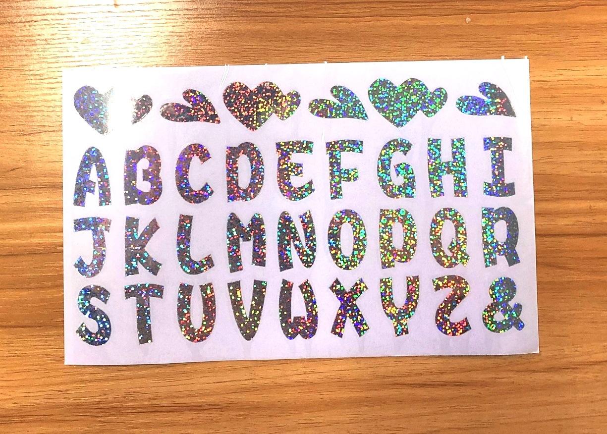 Capital letters A - Z (laser silver)