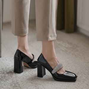 รองเท้าผู้หญิงสุดอินเทรนด์สุดหรูแฟนซีรองเท้าส้นตึกหัวรองเท้าแวววาวรองเท้าปาร์ตี้เซ็กซี่ - Product Image 5