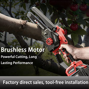 Mini-tronçonneuse électrique sans fil à commande à une main, sans balais, pour la coupe de bois et l'aménagement paysager - Product Image 4