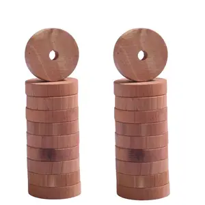 Cedar Space Cedar Ringe für Kleiderbügel 100% US Red Cedar wooden Blocks 50 Cedar Rings