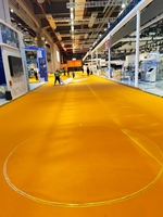 Tapis de Sol Moderne en Velours Polyester pour Expositions, Prières, Événements, Foires, Décoratif, Lavable, Rembourré, Sans Support, pour la Maison