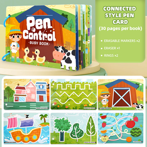 Thick Paper Waterproof Reusable Preschool Drawing Brush Control Learning Workbook Alphabet <strong>Math</strong> <strong>Line</strong> Workbook - Product Image 4