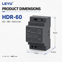 Alimentation électrique ultra-mince sur rail DIN HDR-60-24 60W 24V 2.5A, alimentation industrielle à découpage AC/DC 5V 12V 15V 48V