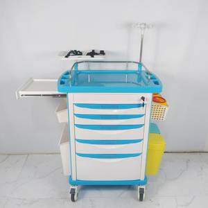 Chariot médical d'urgence en <span class=keywords><strong>plastique</strong></span> ABS GUANGHUA GH-650A1 pour hôpitaux, à prix abordable, pour le transport de médicaments et la surveillance des patients - Product Image 5