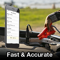 LAUNCH-Probador de batería de coche BST360, clip de prueba de batería Bluetooth de 12V con sistema de carga/prueba de arranque