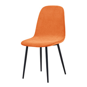 Chaise de salle à manger confortable en tissu velours au design moderne, sans accoudoirs, rembourrée et douce - Product Image 4