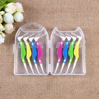 Brosse interdentaire CoralClean en gros, forme hippocampe, manche en PP, 4 couleurs, usage adulte, poils en nylon doux, lot de 8 pièces, CE ISO