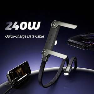 Support invisible 2-en-1 avec câble de charge USB-C réglable multi-angle (1,5 m) et charge rapide 240W pour smartphones - Product Image 5