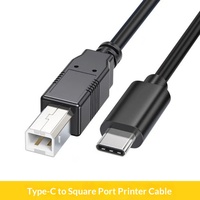 Kabel Printer Kecepatan Tinggi Tembaga Tipe C ke USB B untuk Transfer Data Ponsel dan Komputer