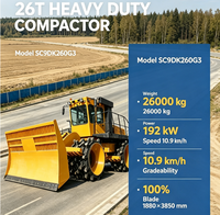 Compacteur de déchets pour déponement 26000 kg, équipement de compactage à charge lourde, capacité de franchissement de 100 % pour l'assainissement urbain