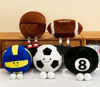 Fabrik-Großhandel Maßgefertigte Fußball Basketball Rugby Plüschball-Puppe Weiches Stoff-Sportspielzeug Niedliches Tröster-Kissen Geschenk OEM