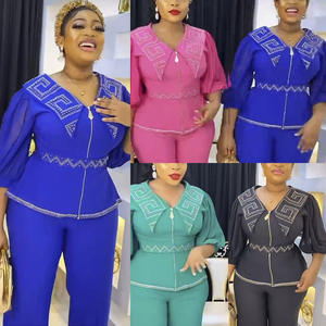 Ladies Moderrn 2 Pieces Outfits African Tire for Women - Product Image 4