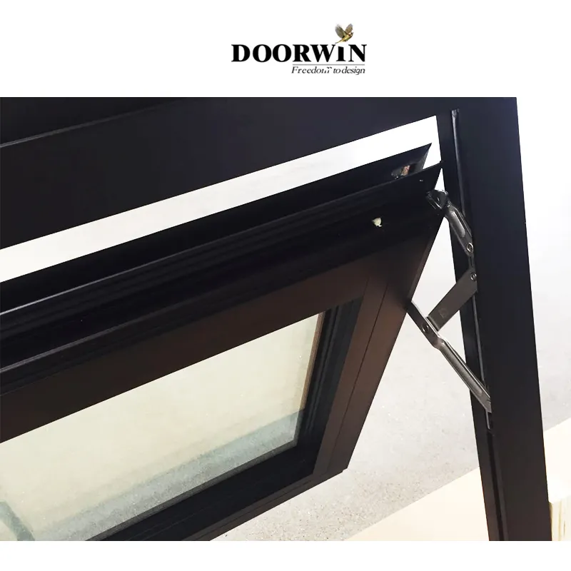 Doorwin California Modern Standard Size Custom Aluminum Frame Swing Bathroom Awning Casement Window