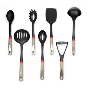 Kimberi Hot Selling 2024 Kitchen Products 7 PCS Nylon Cooking Kitchen Utensils Set Heat Resistant Kitchen Accessories Set