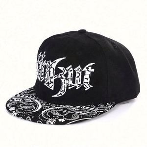 <b>Hat</b> <b>for</b> Unisex Waterproof High Quality Cashew Flower Alphabet Hip Hop <b>Hat</b> European and American Style Embroidery <b>Hat</b> - Product Image 1