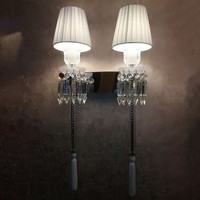 En stock livraison rapide lampe d'intérieur de haute qualité à la française applique murale en cristal K9 applique murale décorative de luxe en cristal chromé