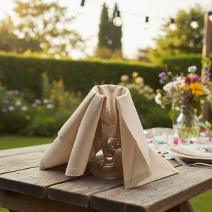 Serviettes de table carrées en lin 100% lavé à la main, réutilisables et écologiques pour la décoration de table de mariage ou de fête - Product Image 5