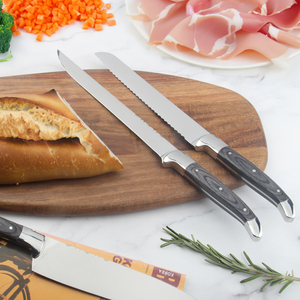 Professionnel 7 pièces <span class=keywords><strong>Laguiole</strong></span> Santoku ensemble de couteaux en acier inoxydable Pakka manche en bois couteaux de <span class=keywords><strong>cuisine</strong></span> - Product Image 2