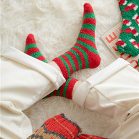 Chaussettes de sol rembourrées en polaire corail pour femmes pour Noël