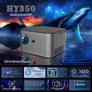 2024 New Factory Direct Supply 4K HD Projector HY350 Android 11 LCD 1080P 300Ansi LM Portable Projector For Home Theater HY350