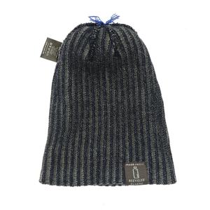 Wholesale Custom Logo Jacquard Pom Pom Bobble Knitted Beanie Winter Hats Caps Made From Recycled Plastic Bottles Eco-Friendly - Product Image 4