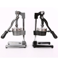 Handmatige citruspers van roestvrij staal, citroen-, limoen- en sinaasappelpers, behuizing van gietijzer en aluminiumlegering, slowjuicer-extractor