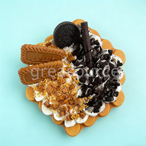 Décorations en plastique PU écologiques à motif cœur pour gaufres, desserts, crèmes, biscuits, présentation en café et photographie culinaire - Product Image 6
