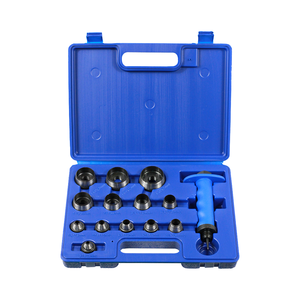 Perforateur à tête interchangeable 14 pièces en acier à haute teneur en carbone pour cuir épais, outils de bricolage pour ceintures, personnalisable, boîte en plastique OEM, outils à main - Product Image 1