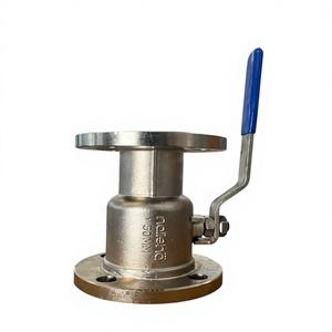 วาล์วบอลแบบสองชิ้น ควบคุมด้วยมือ ทนอุณหภูมิสูง แบบฟูลบอร์ ต่อแบบกด สำหรับใช้ในครัวเชิงพาณิชย์ ขนาดพอร์ต 4 นิ้ว - Product Image 1