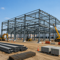 Bâtiment Moderne Préfabriqué pour Supermarché, Ferme, Hangar Industriel, Grande Structure en Acier pour Entrepôt