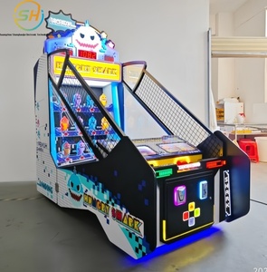Máquina de Lanzamiento de Pelotas Operada con Monedas, Interactiva para Padres e Hijos, Juego de Lanzamiento de Pelotas de Parque de Atracciones Tiburón Hambriento - Product Image 1