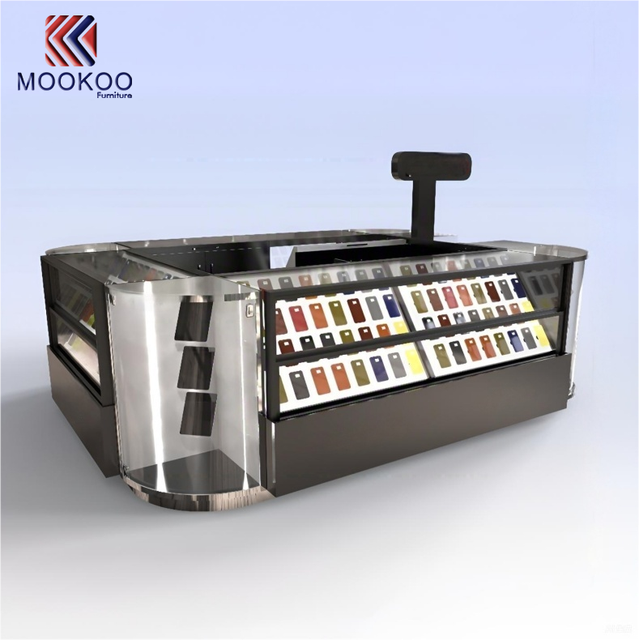Mobile Phone Display Cabinet with LED Lighting Waterproof & Durable for Retail Stores