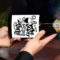 Autocollants et décalcomanies pour bouteilles de vin en forme personnalisée, écologiques, durables et autocollants, avec motif de fruits, en gros
