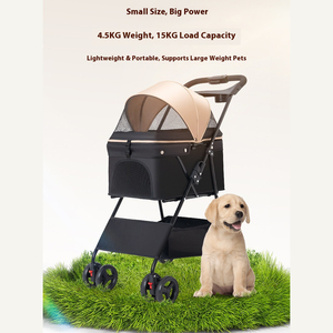 Passeggino <span class=keywords><strong>per</strong></span> animali leggero e pieghevole passeggino <span class=keywords><strong>per</strong></span> <span class=keywords><strong>cani</strong></span> portatile a 4 ruote <span class=keywords><strong>per</strong></span> viaggi all'aperto e passeggino <span class=keywords><strong>per</strong></span> bambini - Product Image 2