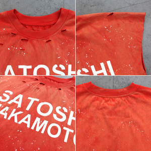 Camiseta sin mangas vintage desgastada <span class=keywords><strong>de</strong></span> algodón lavado, estilo streetwear, con estampado <span class=keywords><strong>de</strong></span> goma, oversize, personalizada, al por mayor, con puntos teñidos por pulverización - Product Image 4