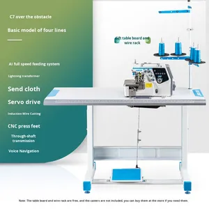 Máquina <span class=keywords><strong>de</strong></span> <span class=keywords><strong>Coser</strong></span> Overlock Totalmente Automática Jack C7, Nuevo Modelo, Cuatro Hilos, Cinco Hilos, <span class=keywords><strong>Industrial</strong></span>, Doméstica, Computarizada, con Motor - Product Image 5