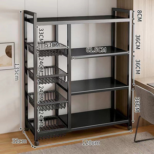 Étagère de rangement <span class=keywords><strong>en</strong></span> fil d'acier sur mesure, étagère multifonctionnelle <span class=keywords><strong>pour</strong></span> la <span class=keywords><strong>cuisine</strong></span>, support de rangement sur pied <span class=keywords><strong>pour</strong></span> la maison, étagères empilables - Product Image 6
