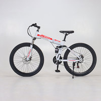 Bicicleta de Montaña Deportiva Resistente con Horquilla de Acero de 26/24 Pulgadas y 6 Velocidades, Frenos Mecánicos, Ideal para Caminos de Grava y Terrenos Difíciles