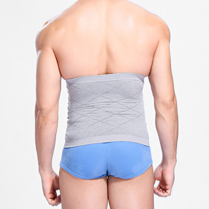 Cinturón moldeador adelgazante para hombres, de nylon gris, para pérdida de peso y soporte abdominal. - Product Image 3