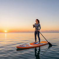 Planche de paddle gonflable en PVC Drop Stitch, stable, à aileron unique, grande flottabilité, pour sports nautiques en extérieur