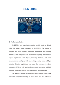 Hilink電子部品10GHzヒューマンセンサーレーダーセンサーXバンドレーダーチップマイクロモーションセンシングモジュール - Product Image 4