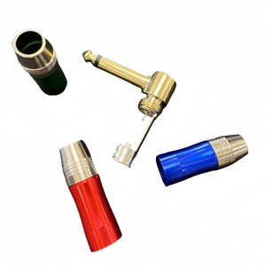 90 Degree 6.35mm Audio <b>Plug</b> Gold Plated Copper Right Angle Microphone Speaker Connector <b>Adapter</b> - Product Image 1