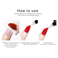 Vernis à ongles en gel en une étape, fournitures pour ongles en marque privée, stylo à vernis à ongles en gel sans base ni top coat, facile à manipuler, 3 en 1